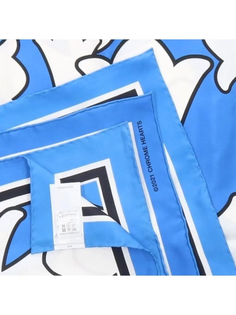 Chrome Hearts Cemetery Cross Silk Scarf